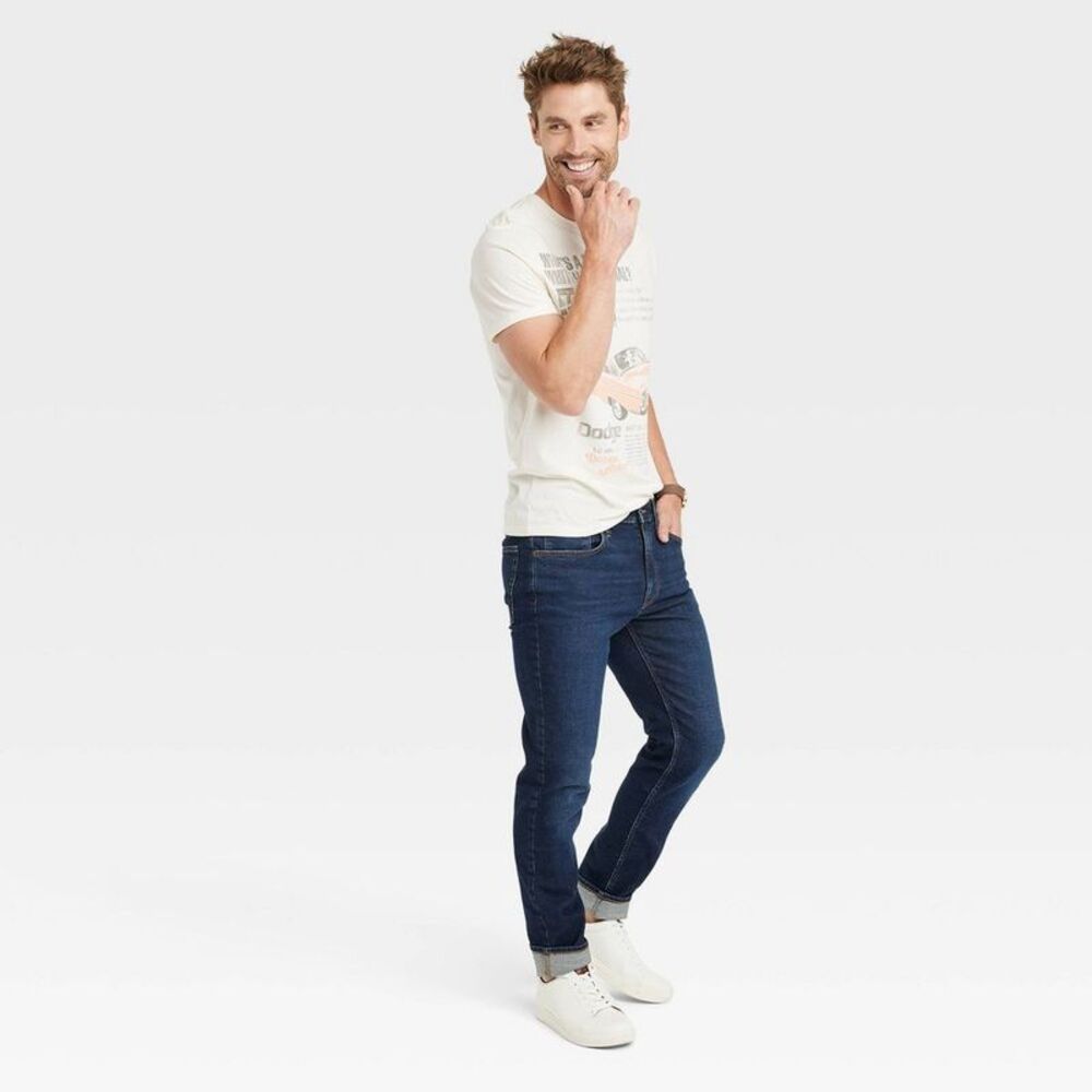 Open Box - Men's Skinny Fit Jeans - Goodfellow & Co Dark Blue Dark Blue Denim - Picture 3 of 3